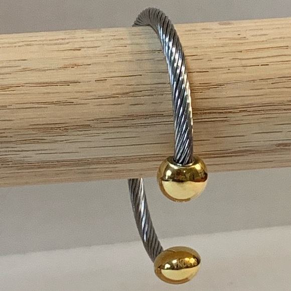 Sabona wire magnetic bracelet with gold balls - Picture 1 of 5